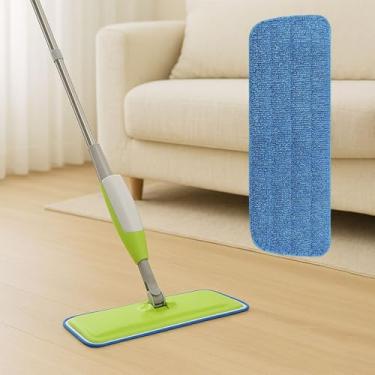 Imagem de Almofadas de substituição de esfregão compatíveis com Swiffer - Recargas de substituição de esfregão laváveis na máquina para todas as superfícies de piso, azul (39,4 x 13 cm)