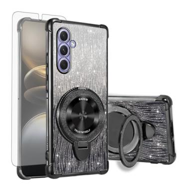 Imagem de Asuwish Capa de celular para Samsung Galaxy A54 5G capa magnética com protetor de tela de vidro temperado e anel híbrido com glitter brilhante suporte rígido acessórios A545G A 54 54A 4G G5 SM A546U