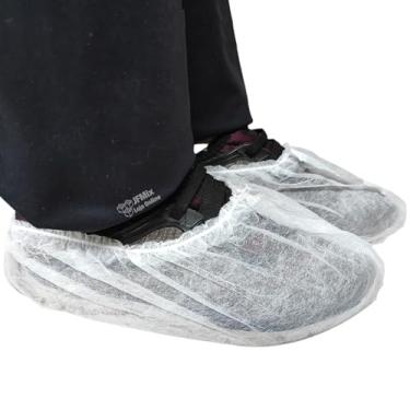 Imagem de Sapatilha Descartável Propé Tnt Branca C/ 300 Unidades - Gramatura 10g/m2 Touca de Sapato Hospitalar