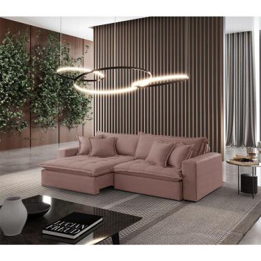 Imagem de Sofá Zen Veludo 02 Módulos 100 Cm B15 Meu Sofá Online B276 Veludo Rosa