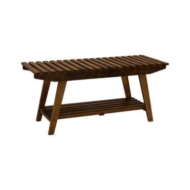 Imagem de Banco/sapateira 1 Prateleira Summer 70cm Madeira Imbuia Maciça Stain Imbuia