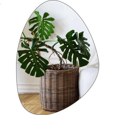 Imagem de Espelho Brillare Lapidado Grande 115cm Orgânico Quarto Sala Banheiro Salão Promoção