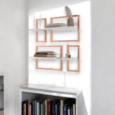 Imagem de Lego C- 4 Prateleiras Industrial Branco-cobre - Pleno