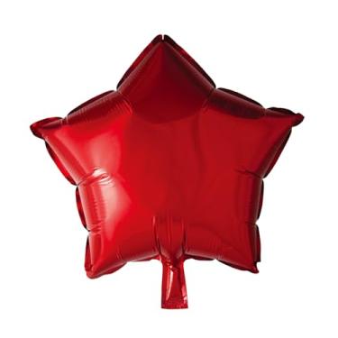 Imagem de BALAO METALIZADO ESTRELA C/CANUDO VERMELHA 10" C/ 6 UNIDADES