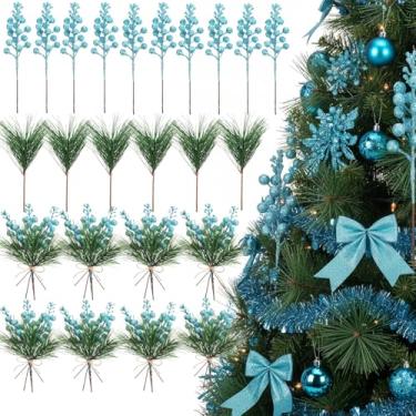 Imagem de Geosar Galhos de pinheiro, vegetação artificial de Natal, pequenos palitos de bagas artificiais de azevinho, para artesanato, decorações de grinaldas, árvore de Natal, presente de festa para decoração