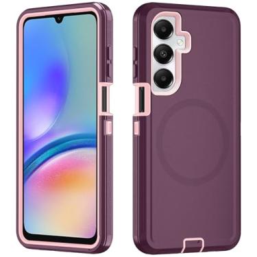 Imagem de Asuwish Capa de celular para Samsung Galaxy A05s/A05 com protetor de tela de vidro temperado, capa magnética híbrida à prova de choque, resistente, acessórios móveis Ao5s Ao5 A 05s 05 mulheres homens