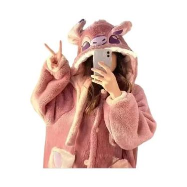 Imagem de Pijamas De Inverno Para Meninas, Disney Stitch, Veludo Coral, Roupas L