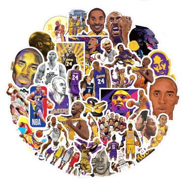 Imagem de Adesivo Anime Kobe Bryant 50 peças de vinil PVC impermeável para guerra