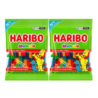 Imagem de Kit 2 Balas de Gelatina Haribo Wummis 80g