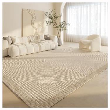 Imagem de SPXMQSS Tapetes de área laváveis à máquina, tapetes grandes para sala de estar, macios, antiderrapantes, para decoração de casa, escritório, casa, marrom claro