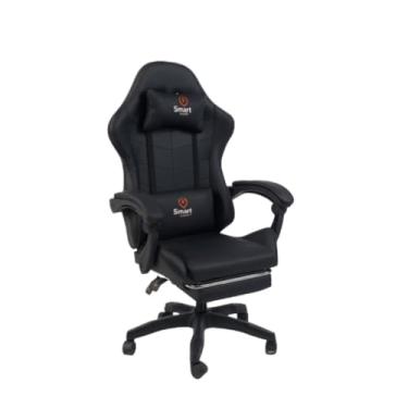 Imagem de Cadeira Gamer Ergonômica com Massagem Lombar USB - Ajustável, Suporte 150kg para Escritório e Jogos(Preto)