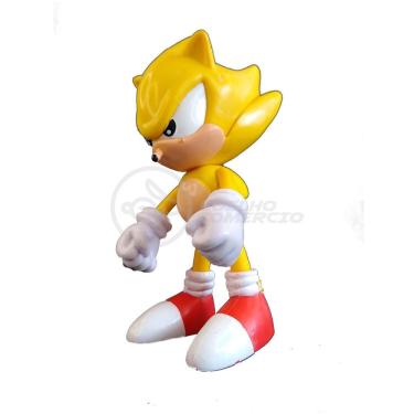 Imagem de Coleção Boneco Action Figure Super Sonic Amarelo 16Cm