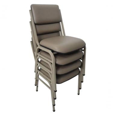Imagem de Kit Com 4 Cadeiras Empilháveis Auditórios Hotel Smart Cinza