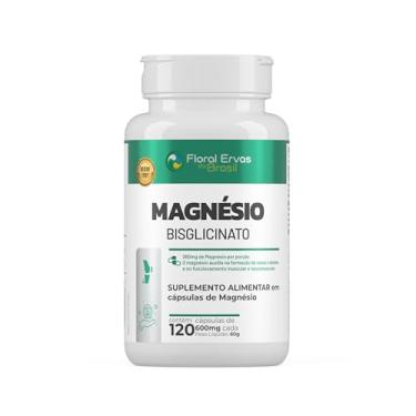 Imagem de Floral Ervas do Brasil, Magnésio Bisglicinato 600mg 120 cápsulas Quelado Glicina