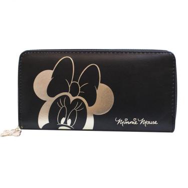 Imagem de Carteira Feminina Minnie Retangular Preto Dourado - Disney-Feminino