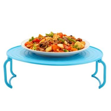 Imagem de Bandeja dobrável para micro-ondas, prateleira de micro-ondas, suporte para micro-ondas com alças, suporte de micro-ondas com alças para micro-ondas, hambúrguer, fogão, forno, rack, suporte para