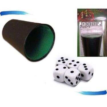 Imagem de Jogo General Dados Com Copo Agitador Tabuleiro Anotações Rpg - MHR