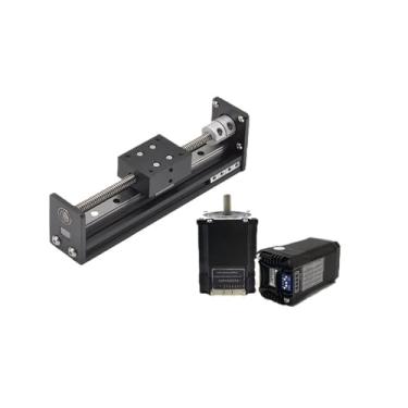 Imagem de CNC XYZ Axis Router Table T-Type Linear Rail Stage Nema 17 Motor Drive Kit Mesa Deslizante Motor de Alta Velocidade Auto Lock Linear Mesa (Motor Deslizante 0,6 Nm, 4 Pitch-100mm Stroke)