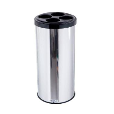 Imagem de Lixeira Redonda Inox Para Copos Descartáveis 50cm - CM Design