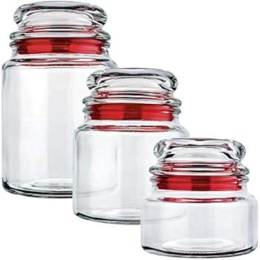 Imagem de Potes de armazenamento de alimentos de plastico com tampas, uteis, transparentes, pequenos, conjunto.