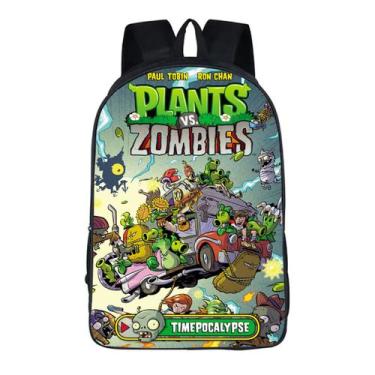 Imagem de Mochila escolar para crianças Plants vs Zombies Children - Yiweisai