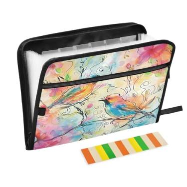 Imagem de Wassud Aquarela Acordeão Acordeão Arquivo Organizador Letra A4 Pasta de Arquivo de Papel Organizador de Documentos com Etiquetas Pasta de Arquivo Expansível 13 Bolsos