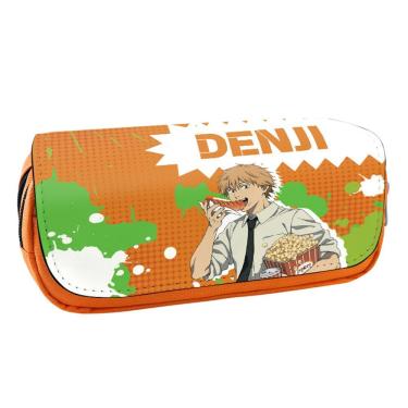 Imagem de Estojo de lápis, motosserras de anime de dupla camada para crianças