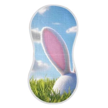 Imagem de xigua Conjunto de 1 panos de musselina de orelhas de coelho para arroto, panos super macios e absorventes, roupas de arroto de algodão para chá de presente para recém-nascidos, bebês meninas e meninos