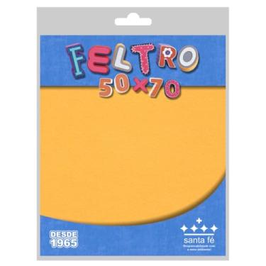 Imagem de Pacote Tecido Feltro Blister 50cm X 70cm 60 Cores Diferentes (AMARELO CANARIO - 080)