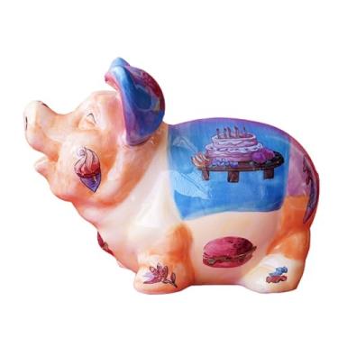 Imagem de Cofrinho de cerâmica feito à mão com orelhas grandes, pote de dinheiro decorativo para crianças e adultos, presente ideal para meninos e meninas