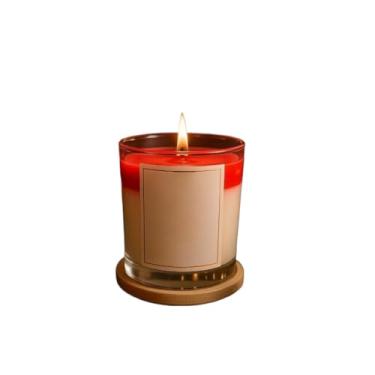 Imagem de Vela Aromática Artesanal Premium 150/100g com Especiarias e Tampa de Madeira – Aromaterapia com Cristais Naturais(Vela de Natal)