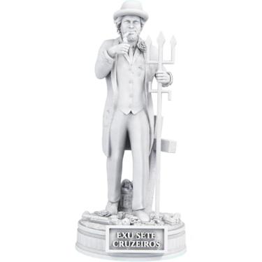 Imagem de Estátua Exu Sete Cruzeiros Umbanda Candomblé (Cor Mármore)