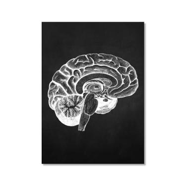 Imagem de Fundo preto anatomia humana arte médica impressões em tela imagens esqueleto músculo pôster vintage educação pintura arte decoração de parede (SKU10,16x20 polegadas=(40x50 cm), sem moldura)