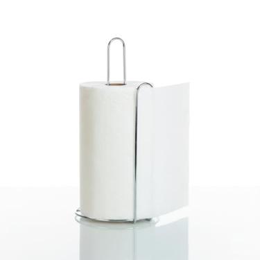 Imagem de Porta Papel Toalha Cromado Suporte Guardanapo Rolo Plástico Filme Papel Alumíniio Organização Cozinha