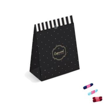 Imagem de Kit Saco de Papel Para Presente 27cm x 19cm + Fita Cetim 10mm x 10mts