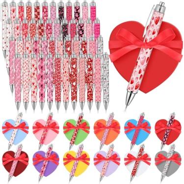 Imagem de Tenceur Conjunto de presente de dia dos namorados, 144 peças, notas adesivas de dia dos namorados com canetas, fitas, bloco de notas em forma de coração, caneta esferográfica para escola, material de