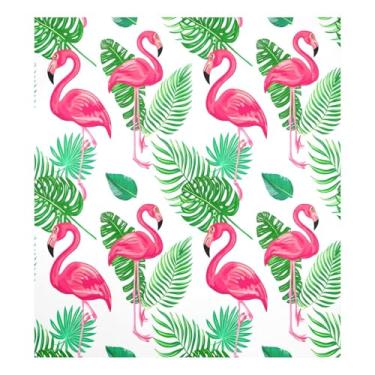 Imagem de CEBUGI Flamingos Folhas Tropicais Capa Magnética para Lava-Louças Decorativas Capas de Porta de Lava-Louças 58 x 66 cm Decalque de Painel de Geladeira para Decoração de Cozinha de Casa