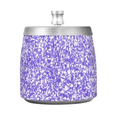Imagem de Cinzeiros de purpurina de lavanda, cinzeiro de aço inoxidável com tampa, bandeja de cinzeiro para homens