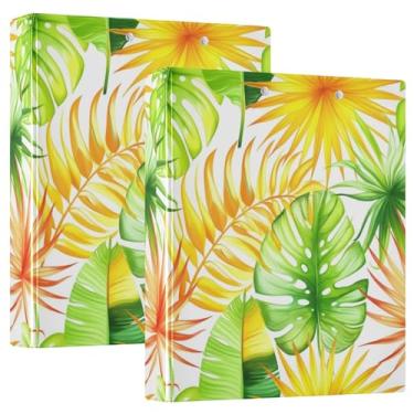 Imagem de Fichários Tropical Leaves Monstera, 3 cm, 3 anéis, 200 folhas, caderno, fichário redondo, 31,5 x 27 x 6 cm, 1 pacote
