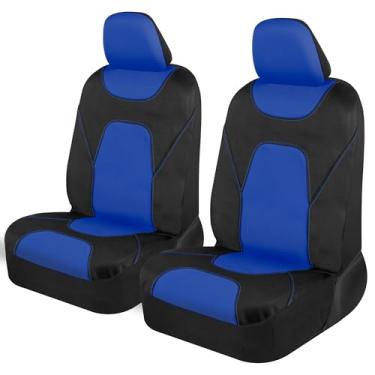 Imagem de Motor Trend AquaShield Capas de assento dianteiras à prova d'água, capas de assento azuis para carros – capa de neoprene para assentos dianteiros de carro, protetor de capas de assento SUV – Capa