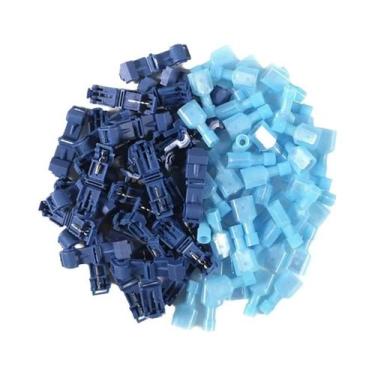 Imagem de Kit De Conectores Rápidos Isolados Masculinos 120 Peças 60 Pares Termi