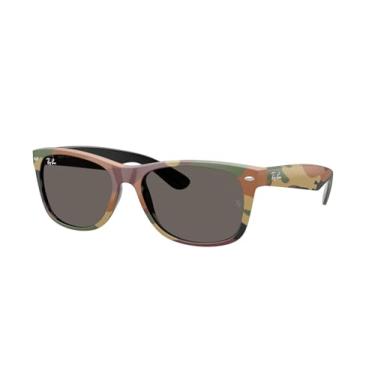 Imagem de Óculos de Sol Ray-Ban New Wayfarer 0RB2132 6822B1 Tam 55 / Verde Camuflado - Lentes Cinza Escuro