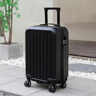 Imagem de Mala de Bordo ABS 55cm com Cadeado Rodinhas 360° Bagagem de Mão até 10kg(Preto)