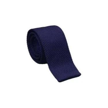 Imagem de Gravata Masculina Slim De Malha Lisa Em Cores Sólidas, Preta E Vermelh