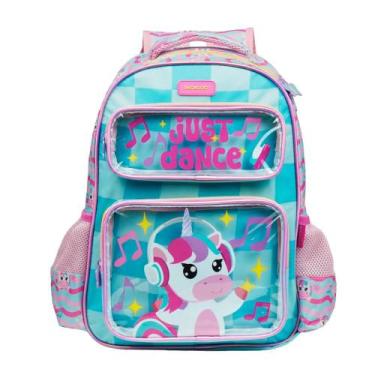 Imagem de Mochila Escolar Feminina Unicórnio Just Dance Verde Água - Bagaggio, U