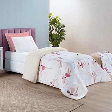 Imagem de Edredom Coberdrom Diverkids Solteiro Sherpa Toque Lã Carneiro - Bailarina