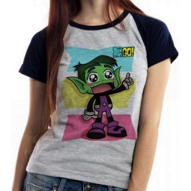 Imagem de Baby Look Blusa Feminina ou Camiseta Unissex Mutano Jovens Titãs, Baby