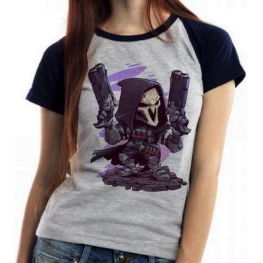 Imagem de Baby look blusa feminina ou Camiseta unissex Reaper Overwatch , Baby l