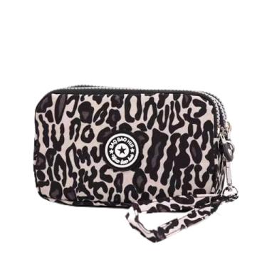 Imagem de Carteira de pulso de grande capacidade - Bolsa feminina de nylon estampada à prova d'água, Ya-37, Small