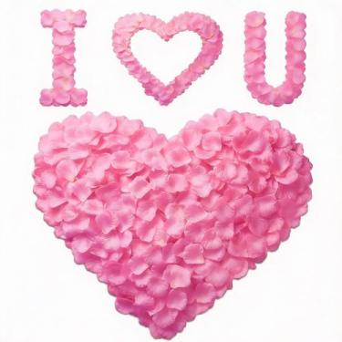 Imagem de VKshop 1200 pétalas de rosa - pétalas artificiais de flor de rosa falsa para o dia dos namorados, decorações de casamento, pedido romântico, aniversário, festa, decoração de corredor, florista